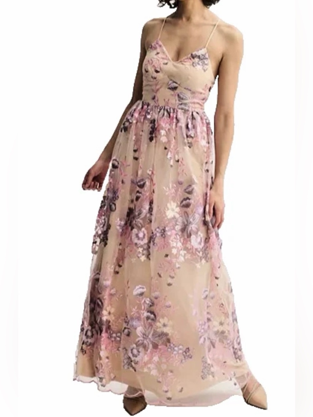 Dress Long Floral Lilac & Pink Jump Apparel, Juniors Size 7/8 NWT